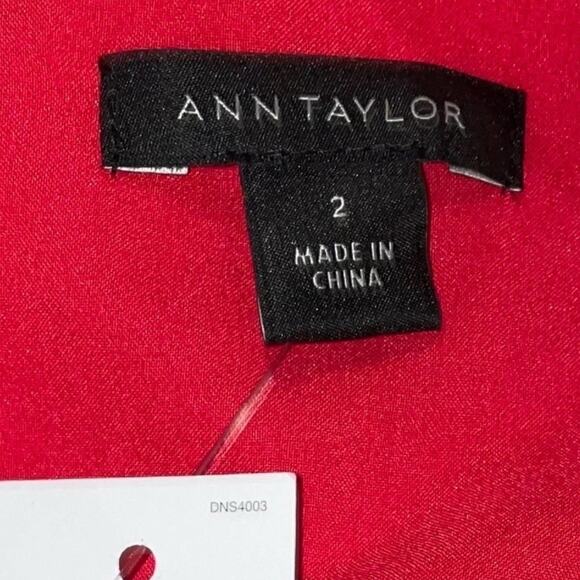 Ann Taylor Two Tone Lace Overlay Dress Peony Coral - Picture 8 of 10